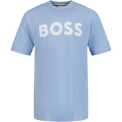 Boss Kids Boys T-Shirt Light Blue