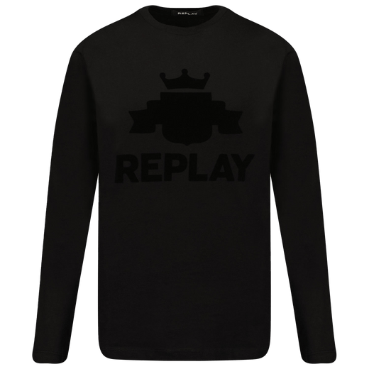 Replay Kids Boys T-Shirt Black