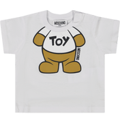 Moschino bebek unisex t-shirt beyaz