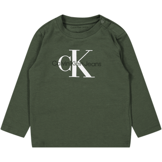 Calvin Klein Baby Unisex T-Shirt Green