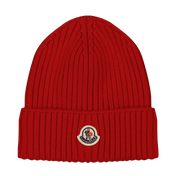 Moncler çocuk kızları şapka kırmızı