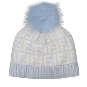 Fendi Baby Unisex Muts Licht Blauw 3 mnd