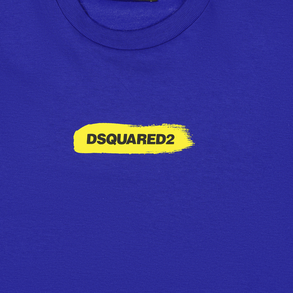 Dsquared2 Kinder Jongens T-Shirt Cobalt Blauw