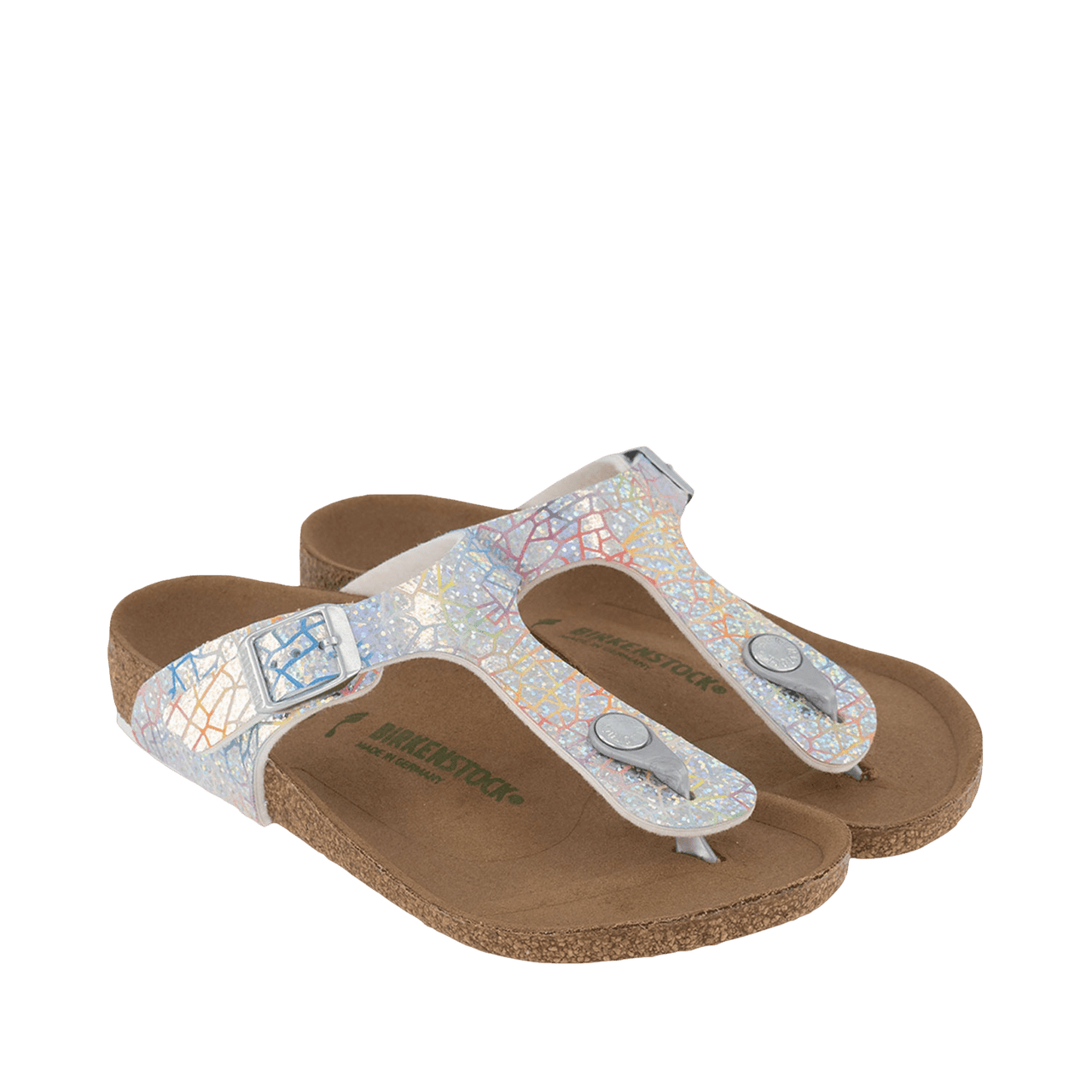 Birkenstock Kinder Meisjes Slippers Zilver 31