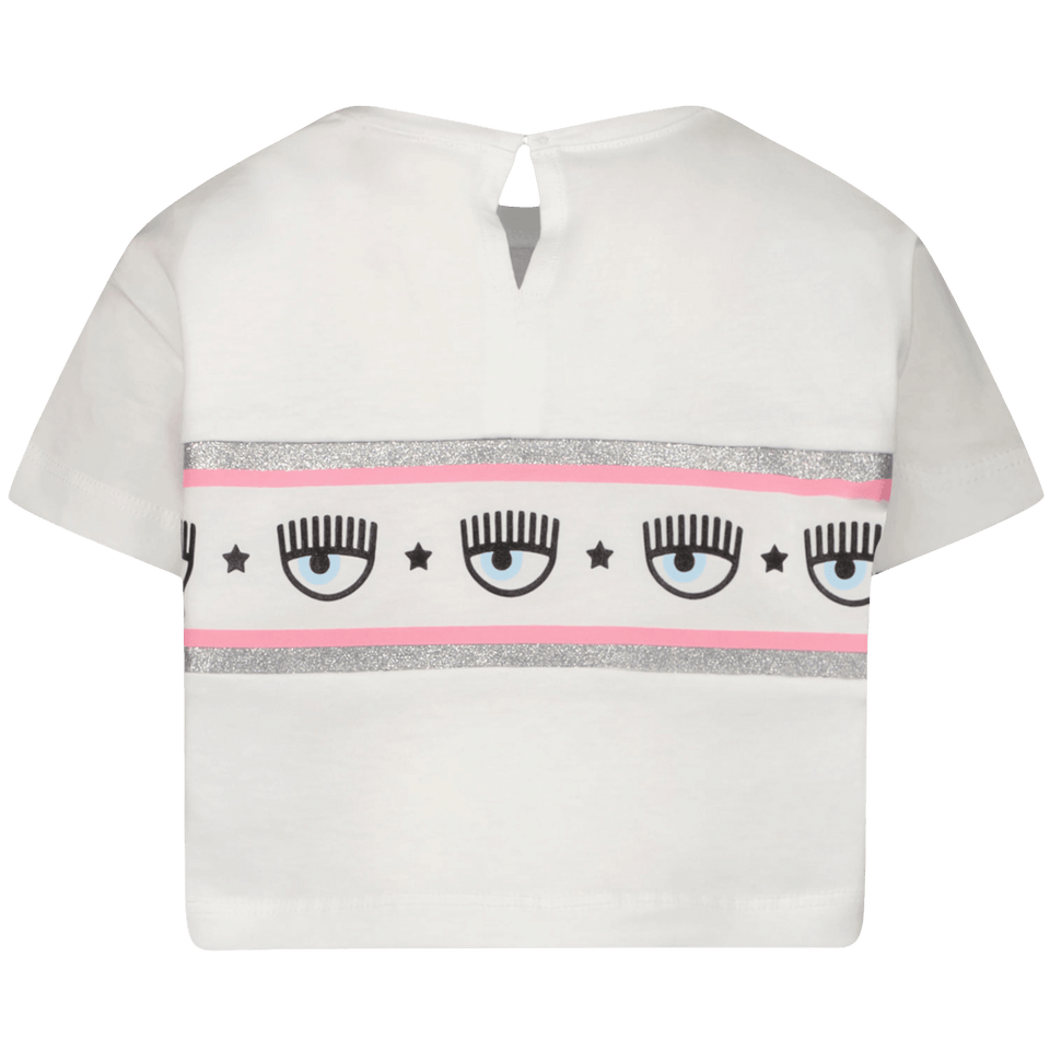 Chiara Ferragni Baby Girls T-Shirt White