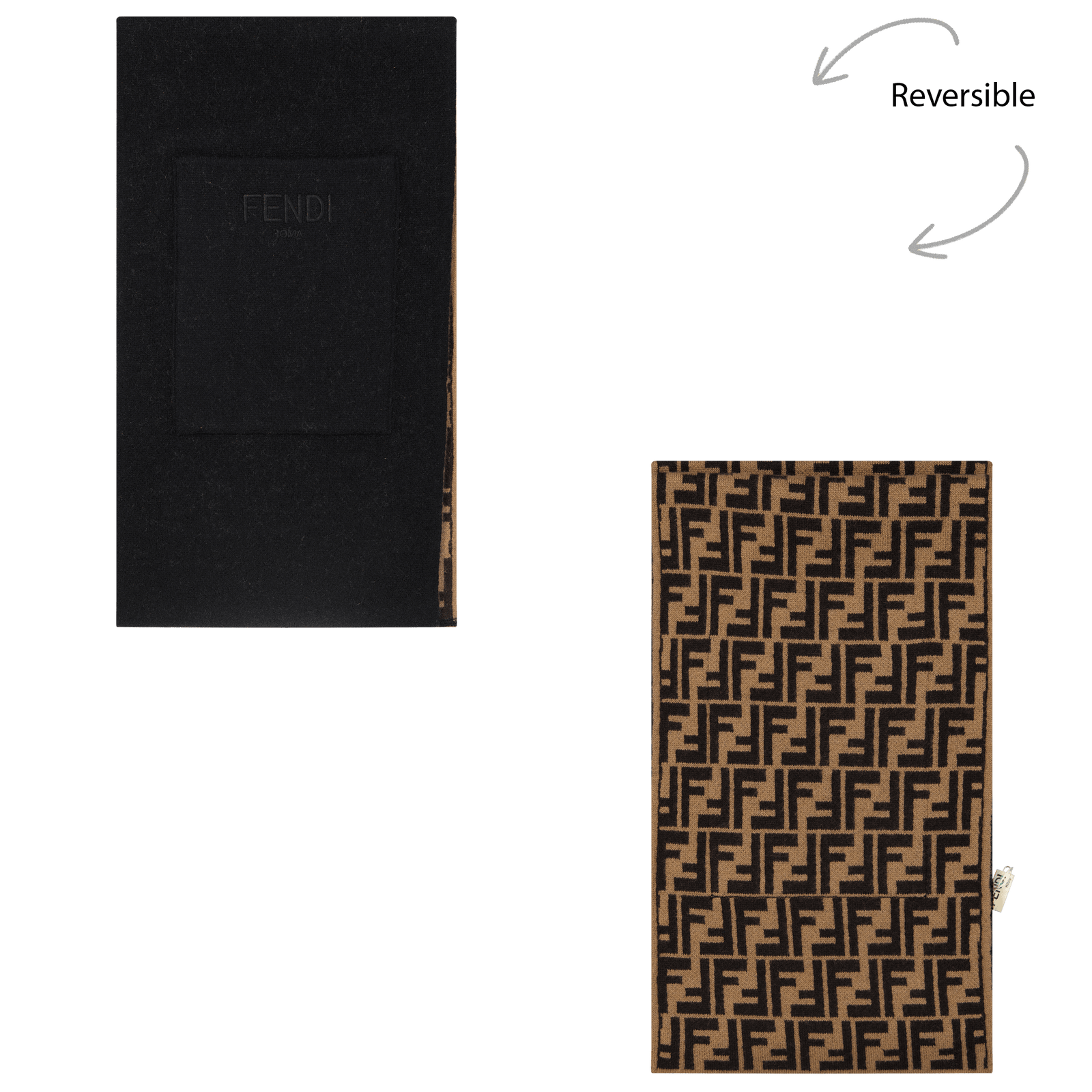 Fendi Kids Unisex Scarf Black