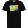 Diesel Kinder Jongens T-Shirt Zwart 4Y