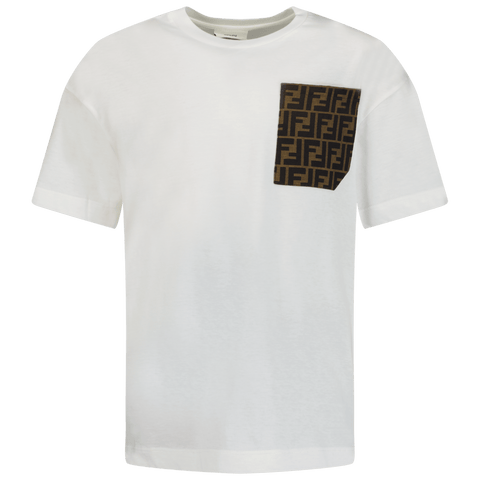 Fendi Kids Unisex T-Shirt White