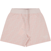 Fendi Baby Girls Shorts Light Pink