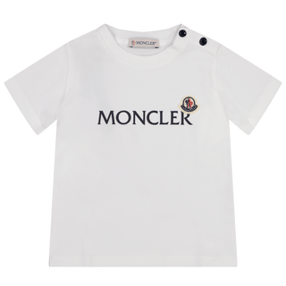 Moncler Baby Unisex T-Shirt Wit - Superstellar