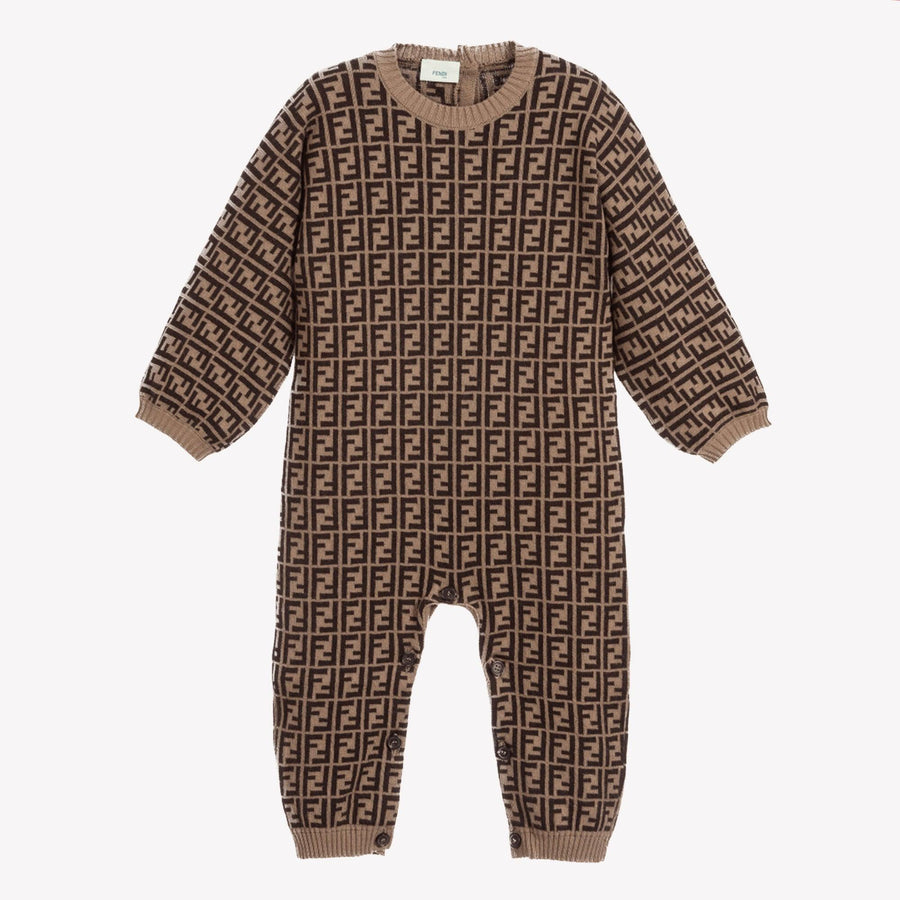 Fendi Baby Unisex Romper in Brown