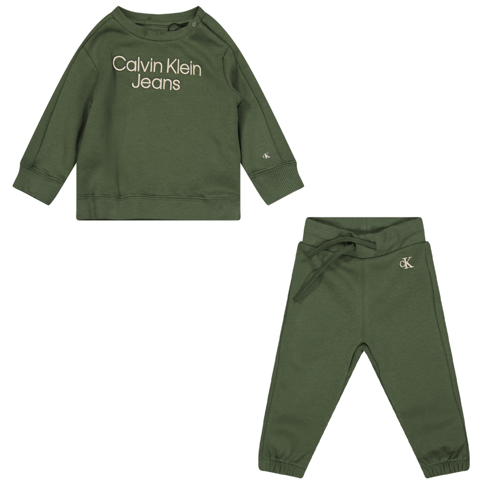 Calvin Klein Baby Unisex Jogsuit Green