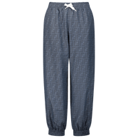 Fendi Kinder Unisex Broek Blauw 4Y