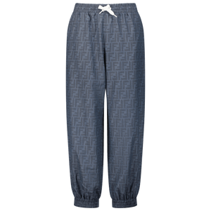 Fendi Kinder Unisex Broek Blauw 4Y