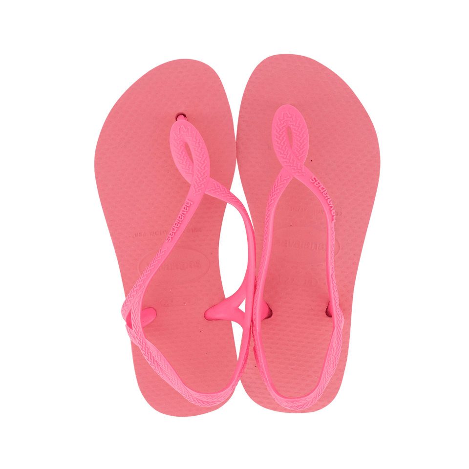 Havaianas Kids Girls Flip-Flops Fluoro Pink