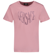 Versace Kids Girls T-Shirt Light Pink