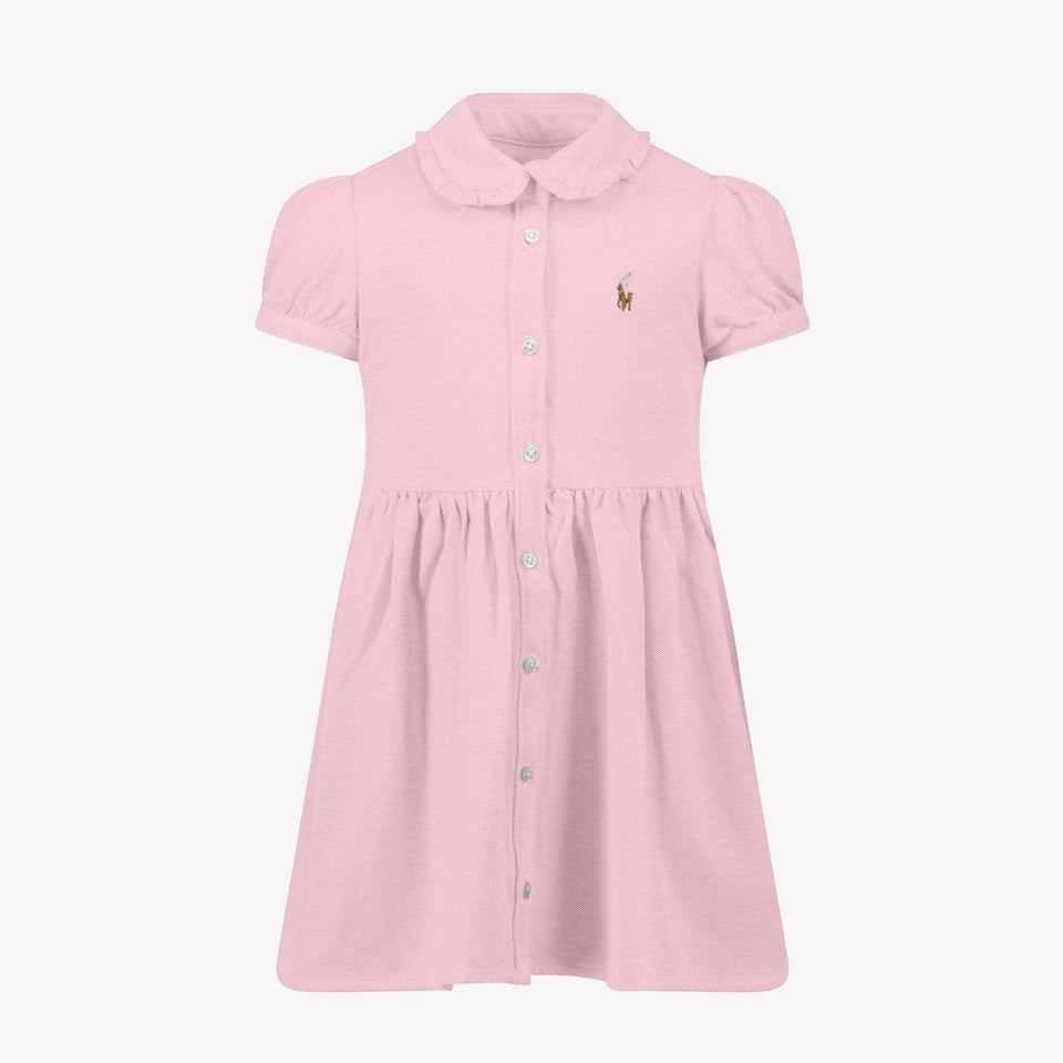 Ralph Lauren Baby Girls Dress In Light Pink