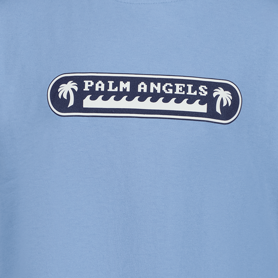 Palm Angels Kinder Jongens T-Shirt Licht Blauw
