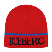 Iceberg Baby Boys Bonnet Red