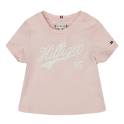 トミー・ヒルフィガーの女の赤ちゃんTシャツライトピンク