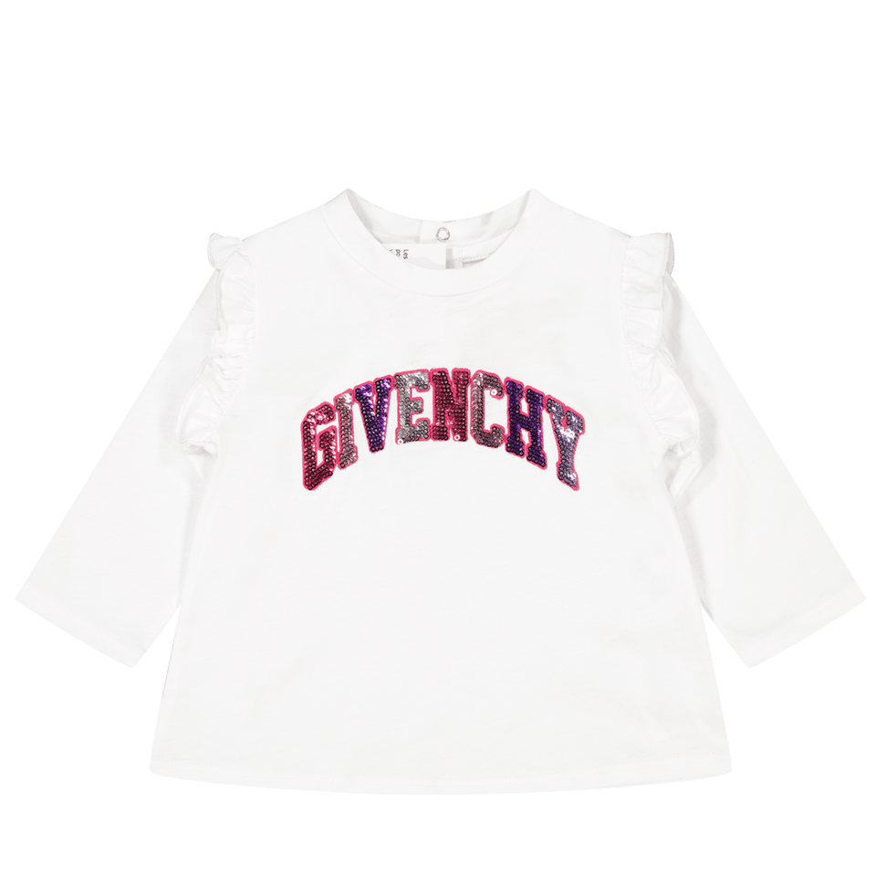 Givenchy Baby Meisjes T-Shirt Wit 6 mnd