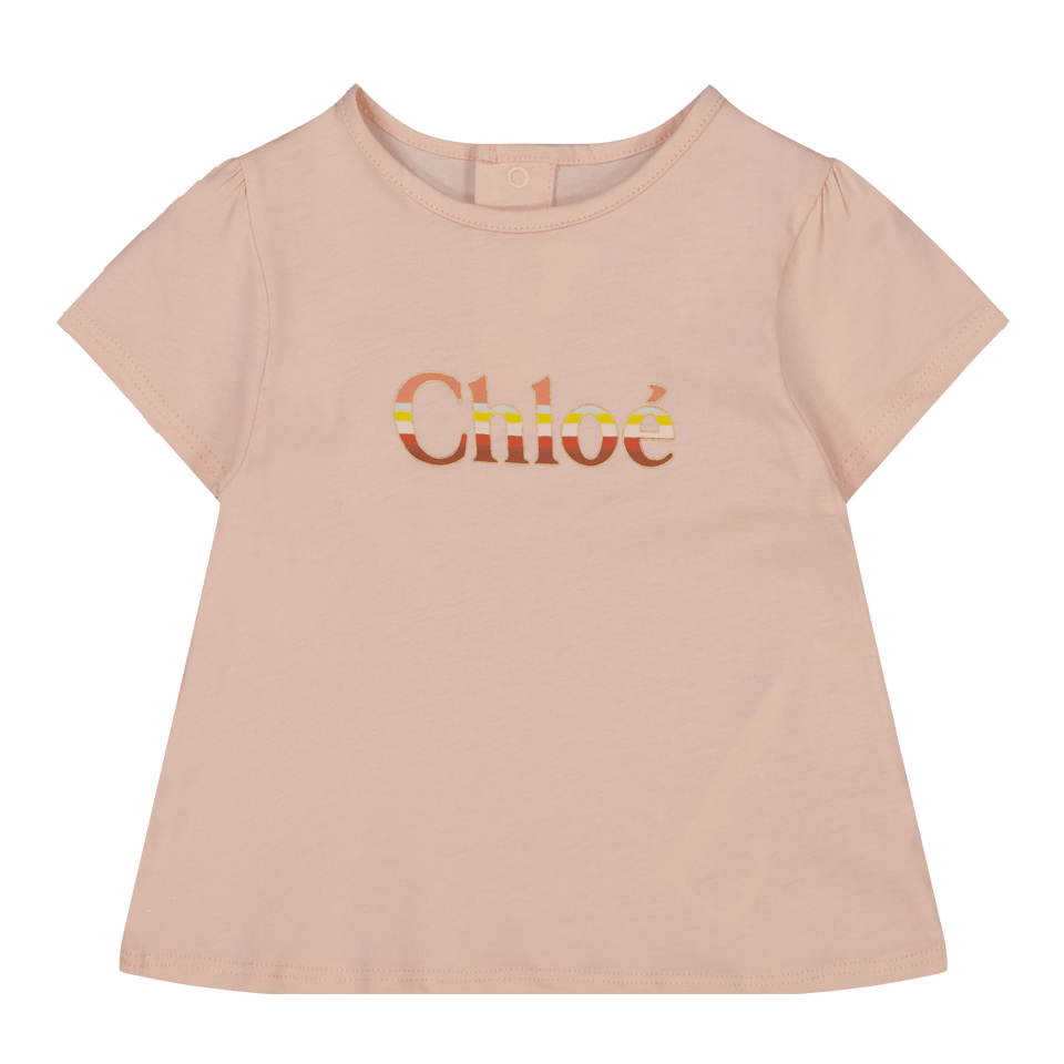 Chloe Baby Meisjes T-Shirt Licht Roze 6 mnd