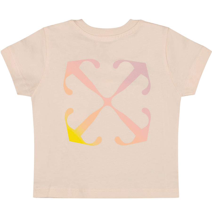Off-White Baby Meisjes T-Shirt Roze
