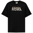 Fendi Kids Unisex T-Shirt Black