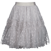 Monennalisa Children's Girls Skirt Grey