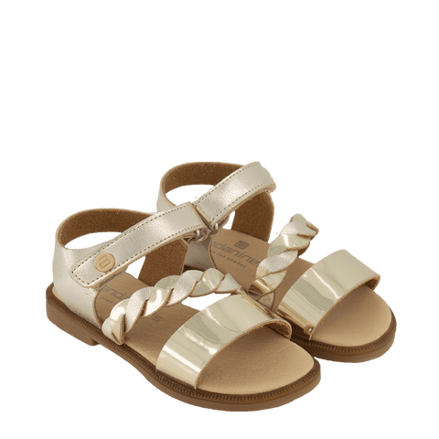 Andanes Kids Girls Sandals Gold