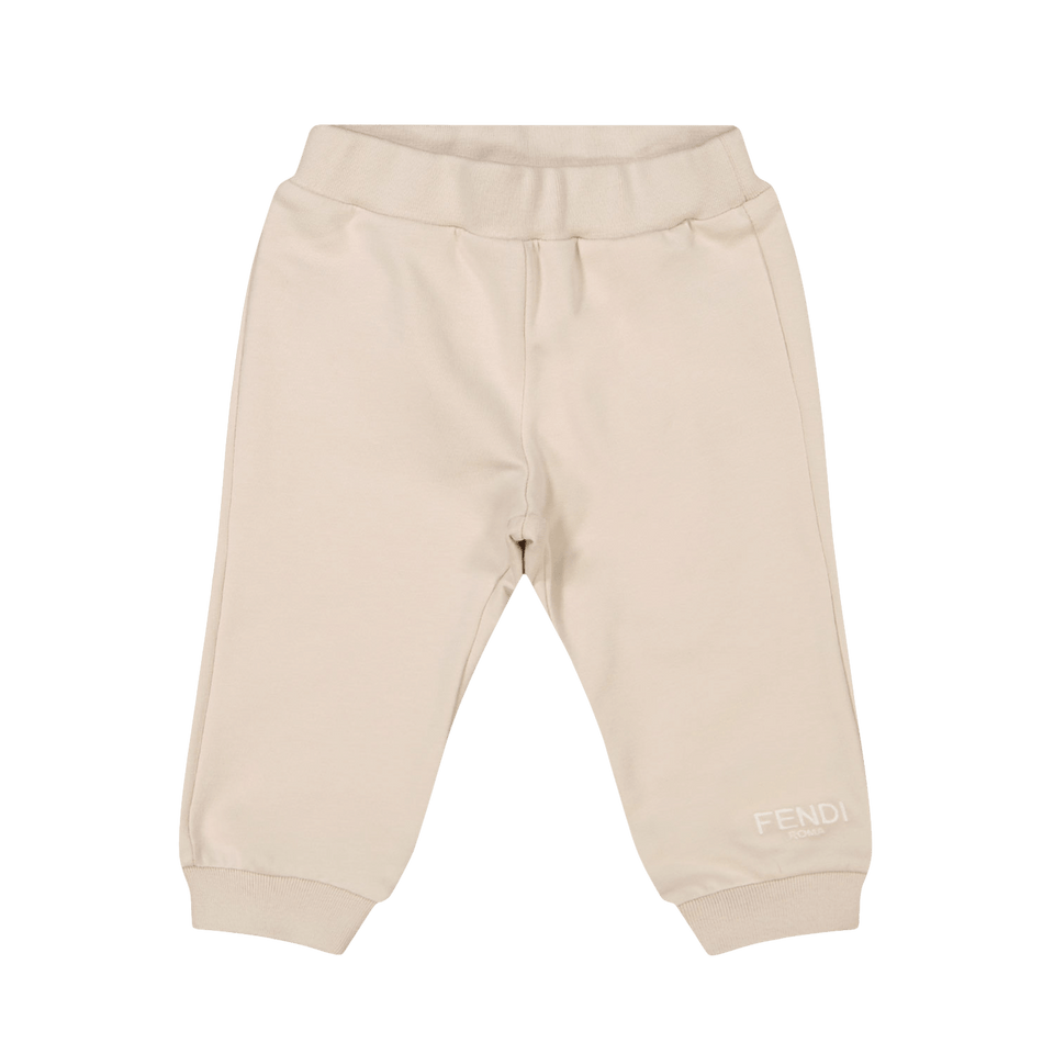 Fendi Baby Unisex Broek Licht Beige 24 mnd