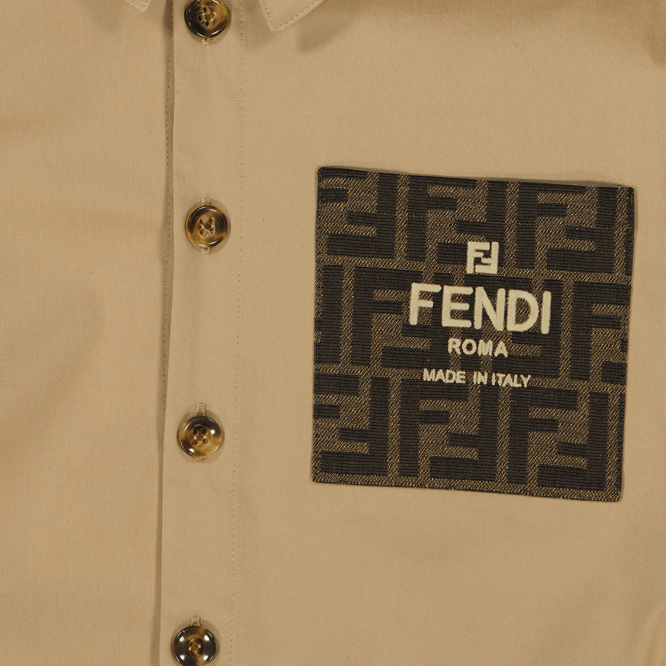 Fendi Kinder Meisjes Jurk Beige