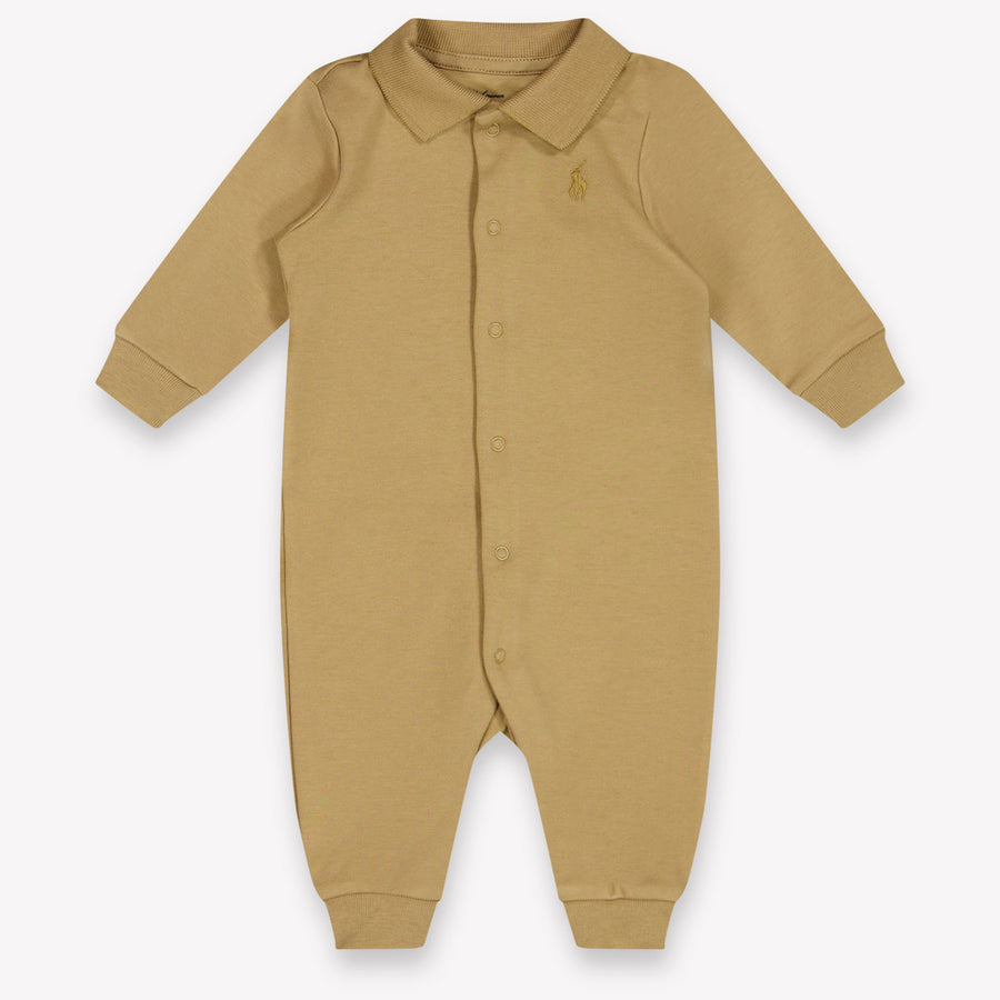 Ralph Lauren Baby Boys Playsuit In Camel
