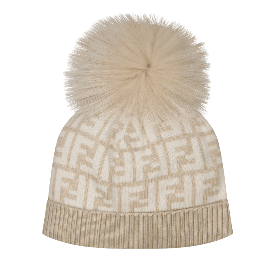 Fendi BUP047 AKQK baby hat light beige – Superstellar