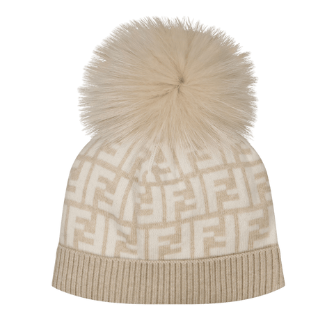 Fendi Baby Unisex Hat Light Beige