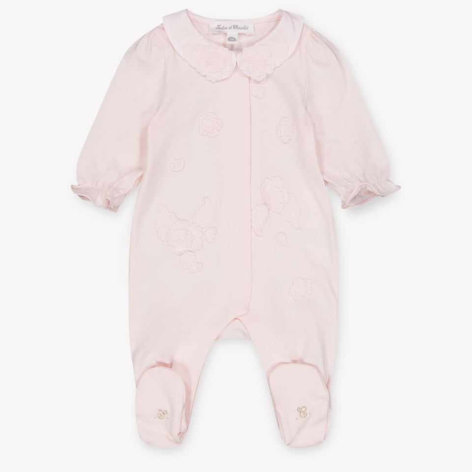 Tartine Et Chocolat Baby Girls Playsuit In Light Pink