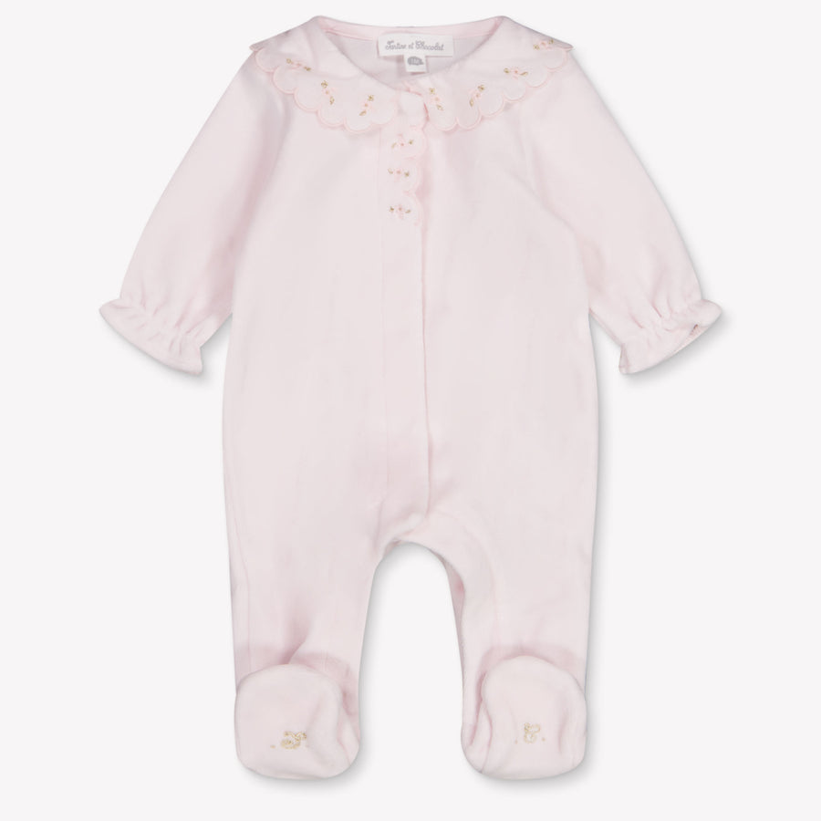 Tartine Et Chocolat Baby Girls Playsuit In Light Pink