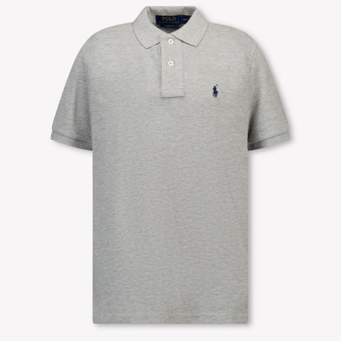 Ralph Lauren Kids Boys Polo In Light Gray