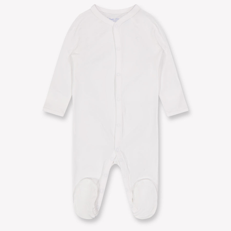Ralph Lauren Baby Unisex Romper in White