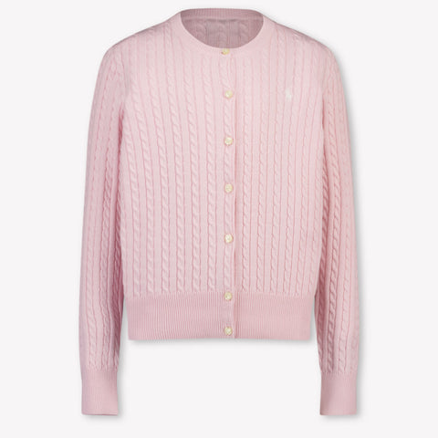 Ralph Lauren Kids Girls Cardigan In Light Pink