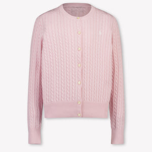 Ralph Lauren Kids Girls Cardigan In Light Pink