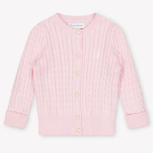 Ralph Lauren Baby Girls Cardigan In Light Pink