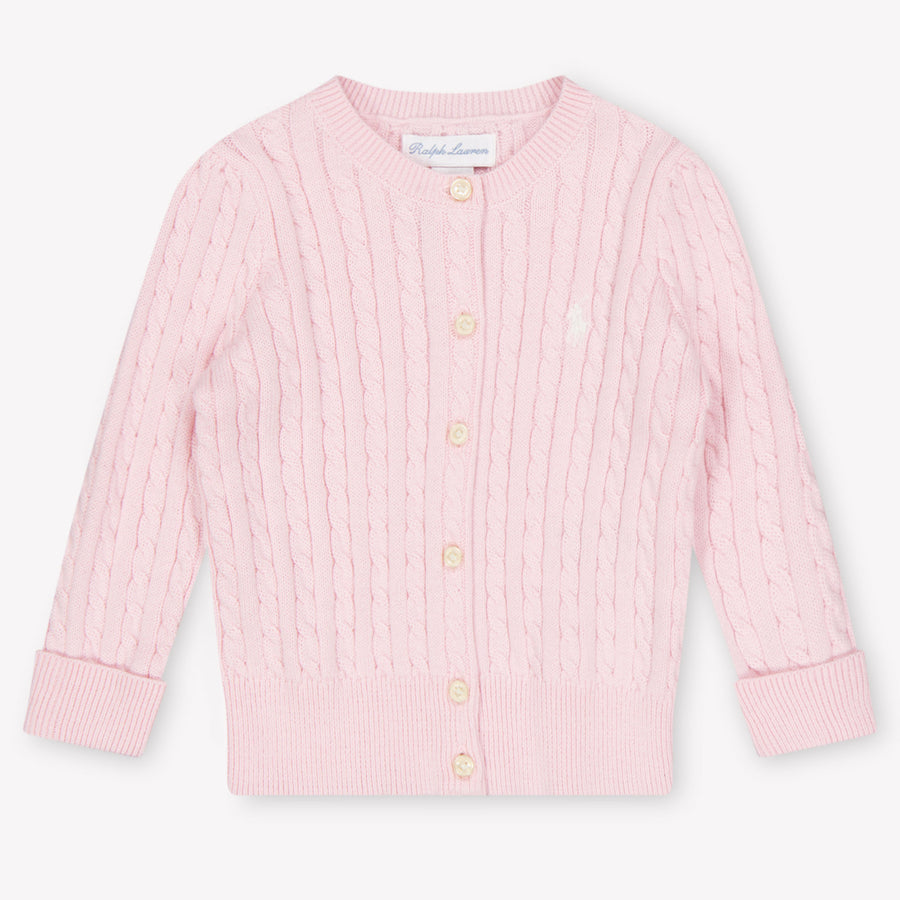 Ralph Lauren Baby Girls Cardigan In Light Pink