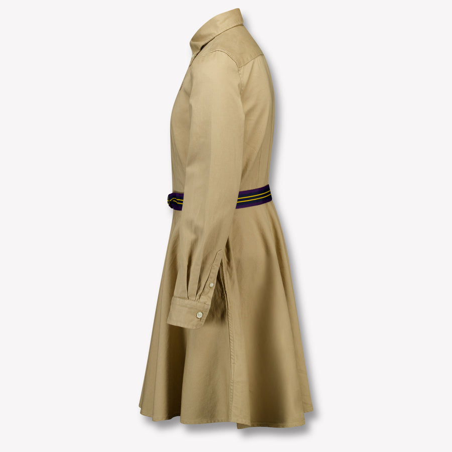 Ralph Lauren Kinder Meisjes Jurk In Khaki