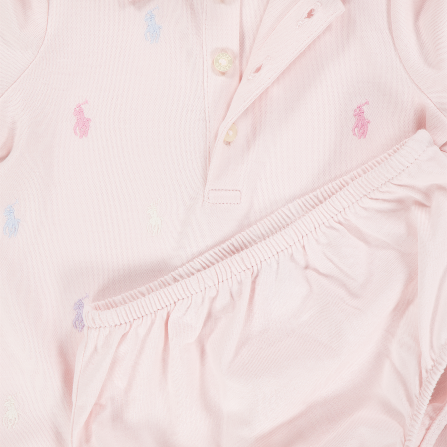 Ralph Lauren Baby Meisjes Jurk In Licht Roze