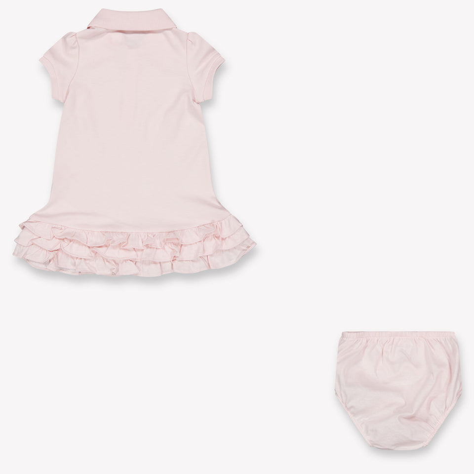 Ralph Lauren Baby Meisjes Jurk In Licht Roze