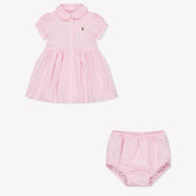Ralph Lauren Baby Meisjes Jurk In Licht Roze