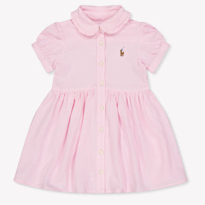 Ralph Lauren Baby Meisjes Jurk In Licht Roze