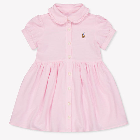 Ralph Lauren Baby Girls Dress In Light Pink
