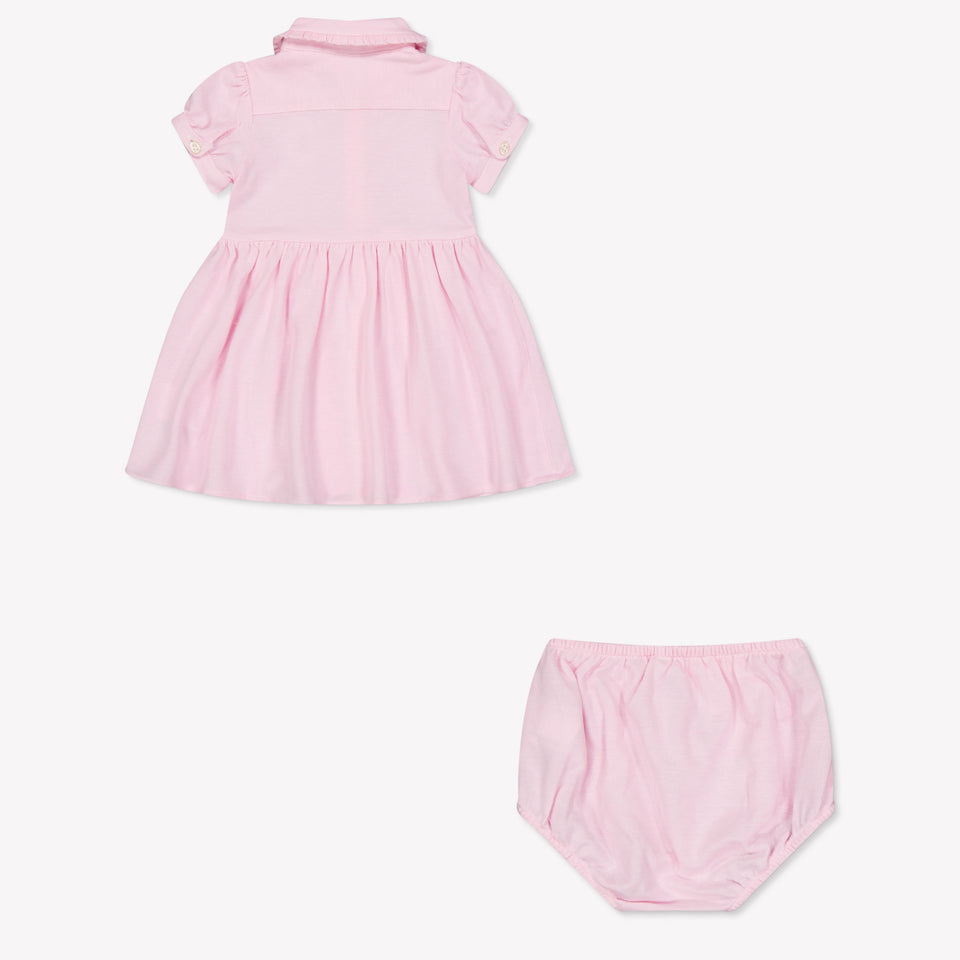 Ralph Lauren Baby Meisjes Jurk In Licht Roze